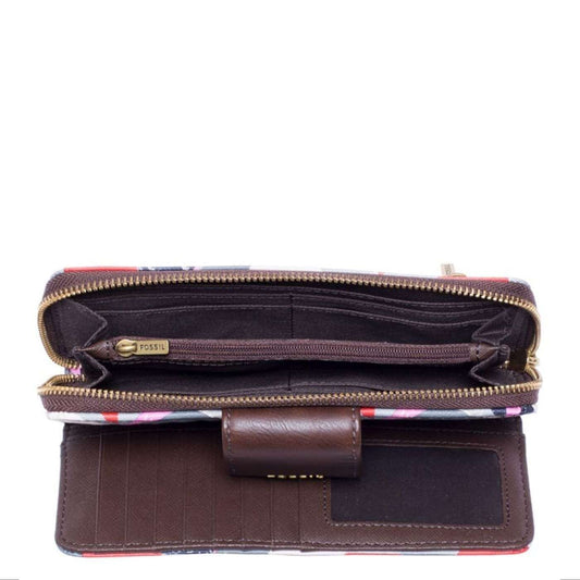 Fossil Swl1434998 Madison Zip Clutch Pink Multi