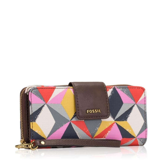 Fossil Swl1434998 Madison Zip Clutch Pink Multi