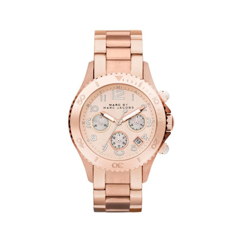 MARC BY MARC JACOBS Rose Gold Chronograph Watch M3156 Marc by Marc Jacobs Womens Rock Chronograph Watch Rose Gold  main image 2