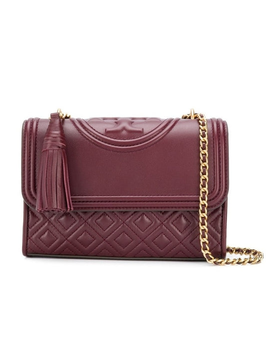 Tory Burch 43834 Fleming Small Convertible Shoulder Bag Claret