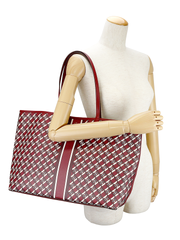 on-model-Tory-Burch-Geo-Logo-Tote-With-Strip-Crimson-Red
