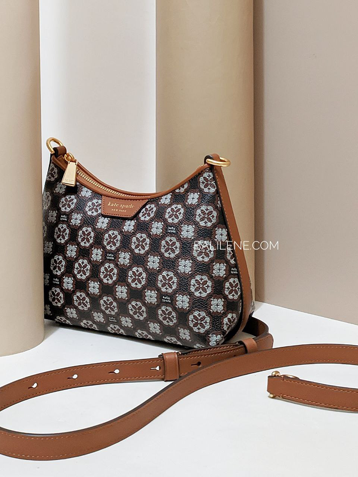 on-produk-Kate-Spade-Flower-Monogram-Coated-Canvas-Top-Zip-Crossbody-Black-Multi