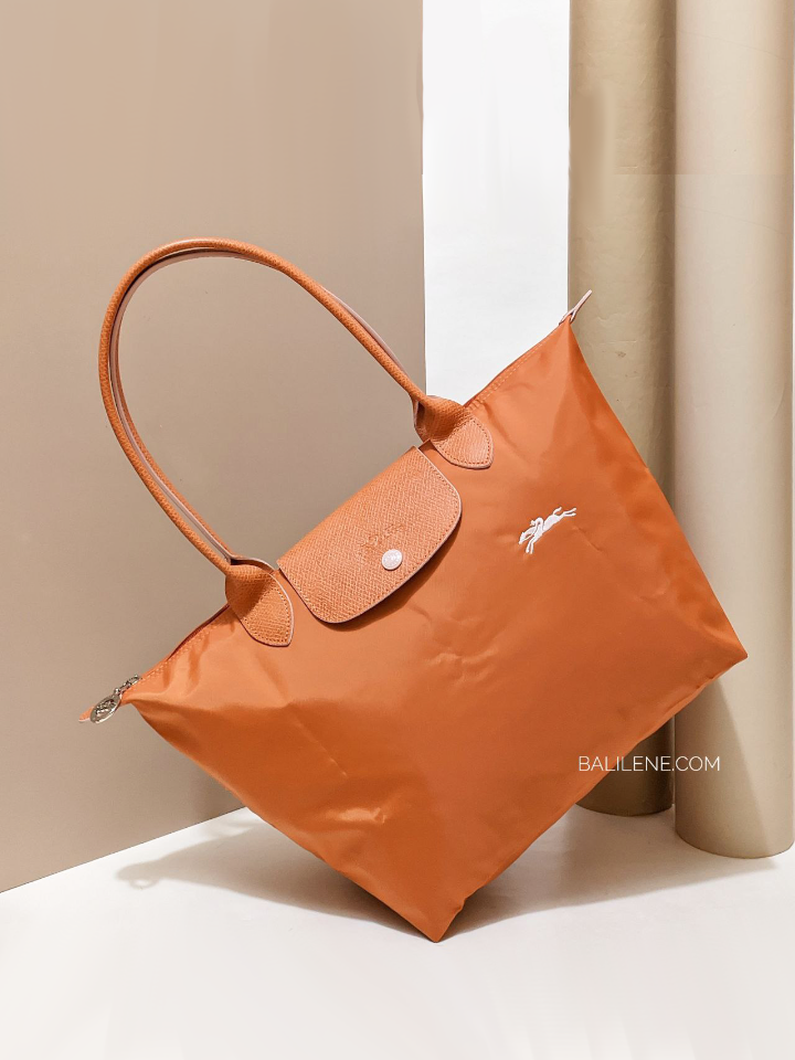 on-produk-Longchamp-Le-Pliage-Club-Small-Shoulder-Bag-Rust-Silver