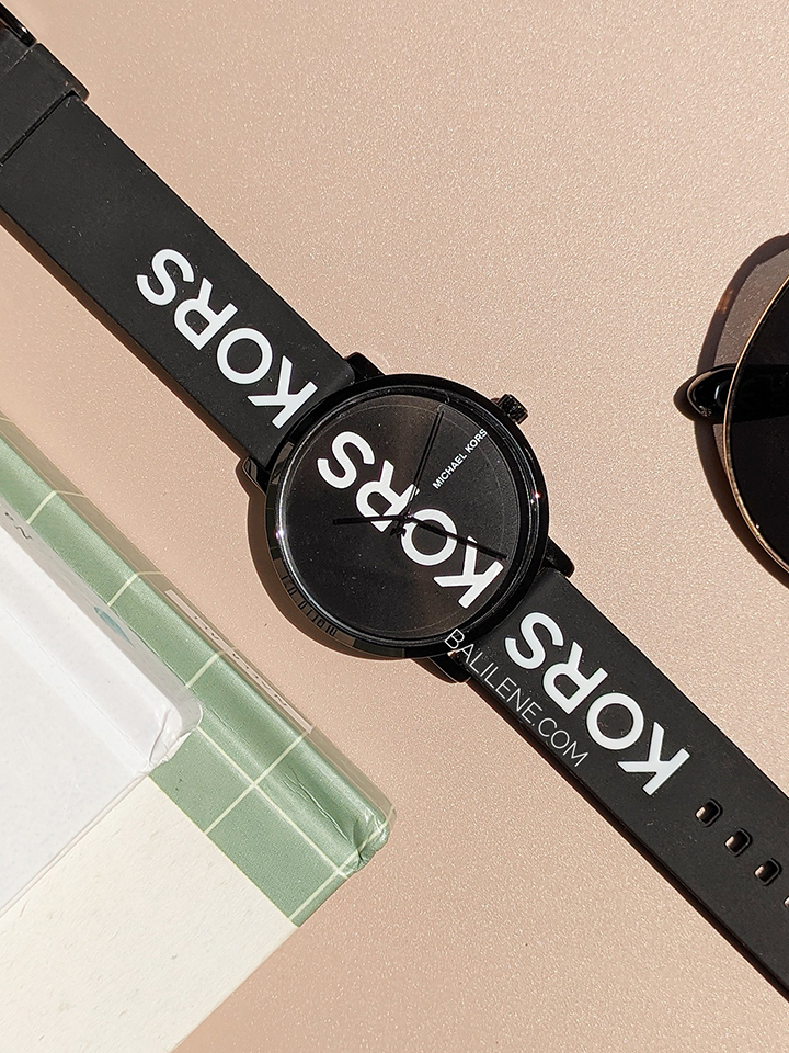 Michael kors black silicone 2025 watch