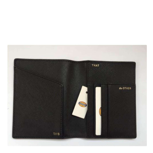 Fossil SL6725016 Leather Passport Case Wallet On My Way Black Multi