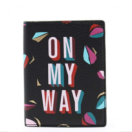 Fossil SL6725016 Leather Passport Case Wallet On My Way Black Multi