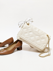 Tory Burch 56716 Fleming Soft Convertible Shoulder Bag New Cream