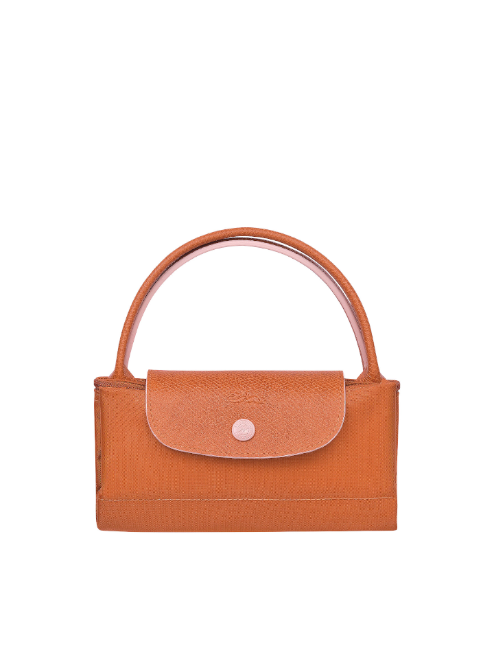 Longchamp Le Pliage Club Shoulder Bag L Orange in Leather/Polyamide with  Silver-tone - GB