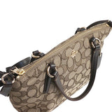 Coach f57830 Mini Kelsey Satchel Outine Signature Khaki Brown