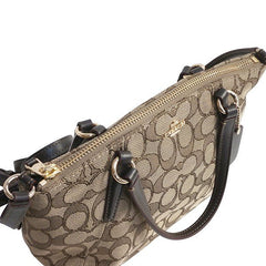 Coach f57830 Mini Kelsey Satchel Outine Signature Khaki Brown