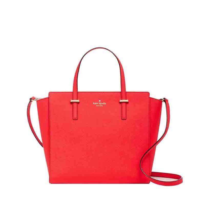 Kate Spade Red Leather Cedar Street Hayden Tote Kate Spade