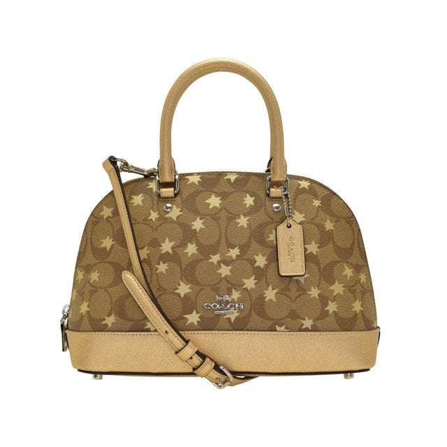 Coach F39676 Mini Sierra Satchel Signature Pop Star Print Khaki Multi