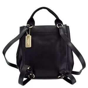 coach drby mini leather backpack Tas Coach F59819 Derby Black Leather Backpack – Balilene