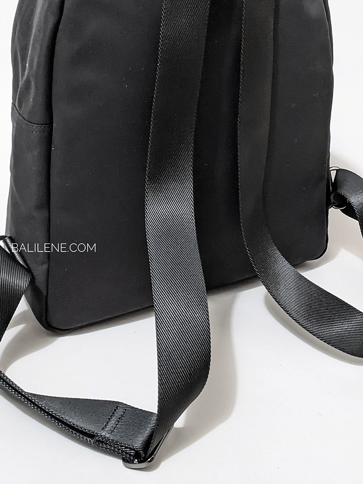 Longchamp black 2025 leather backpack