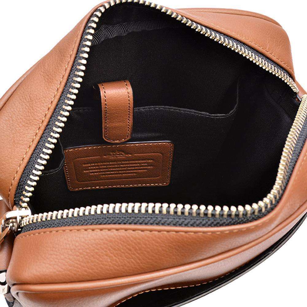 tas-F54782-Coach Charles Flight Bag Dark Saddle-Balilene