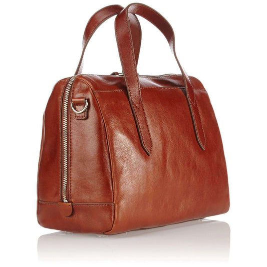 Fossil ZB5486200 Sydney Satchel Brown tampak samping