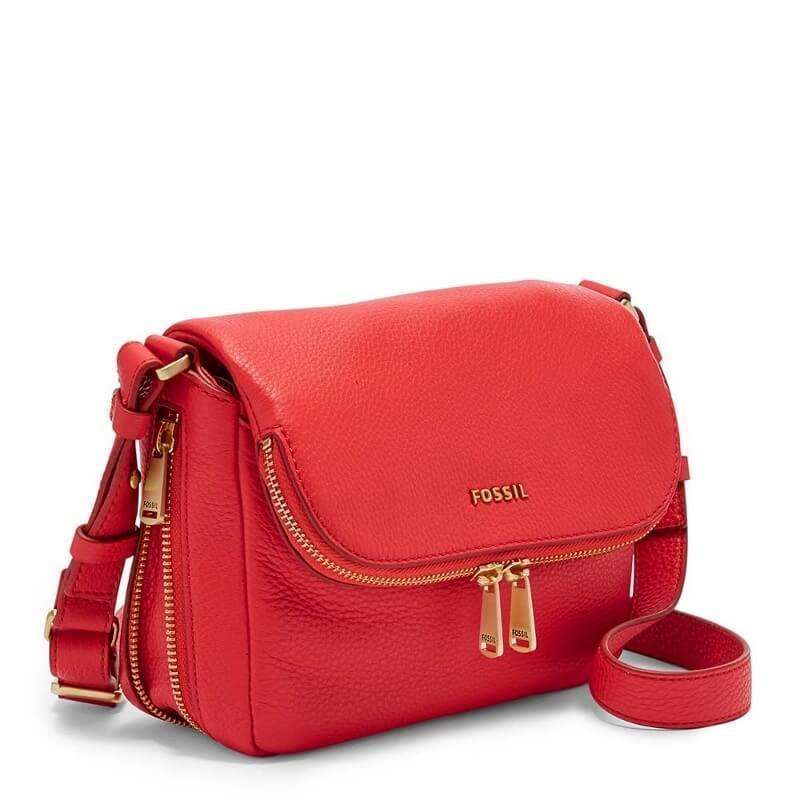 Fossil ZB5873616 Preston Small Flap Cross Body Bag Tomato