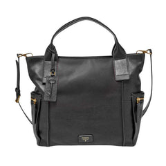 tas-ZB6458001-Fossil Emerson Satchel Bag Black Leather-Balilene