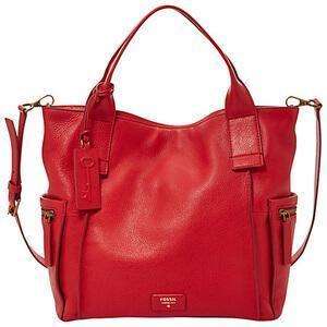 tas-Zb6458622-Fossil Emerson Satchel Leather Bag Real Red-Balilene