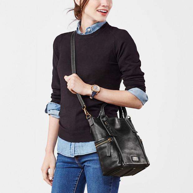 tas-Zb6696001-Fossil Emerson Medium Leather Satchel in Black-Balilene