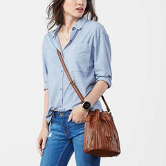 tas-ZB6765200-Fossil Jules Small Drawstring Satchel Brown-Balilene