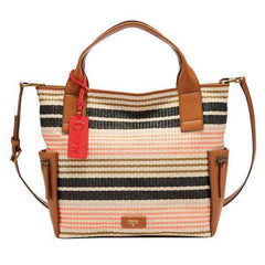 tas-Zb6793678-Fossil Emerson Fabric Satchel Large Pink Stripe-Balilene