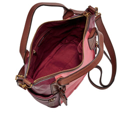 tas-Zb6887995-Fossil Emerson Medium Leather Satchel in Red Multi-Balilene