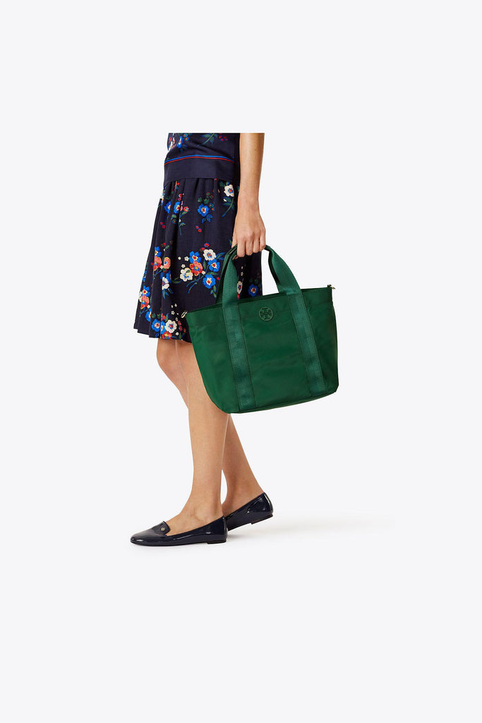 Tory Burch 41762 Quinn Small Zip Tote Malachite