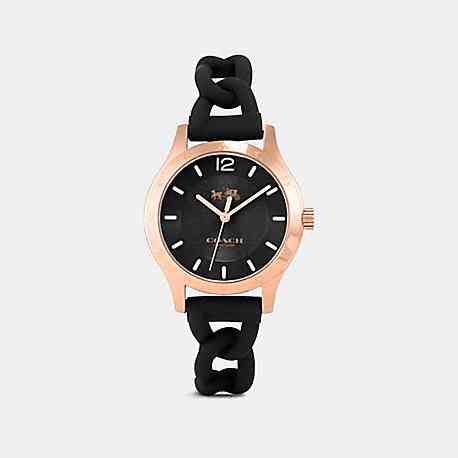 Coach W6044 Maddy Rubber Strap Black